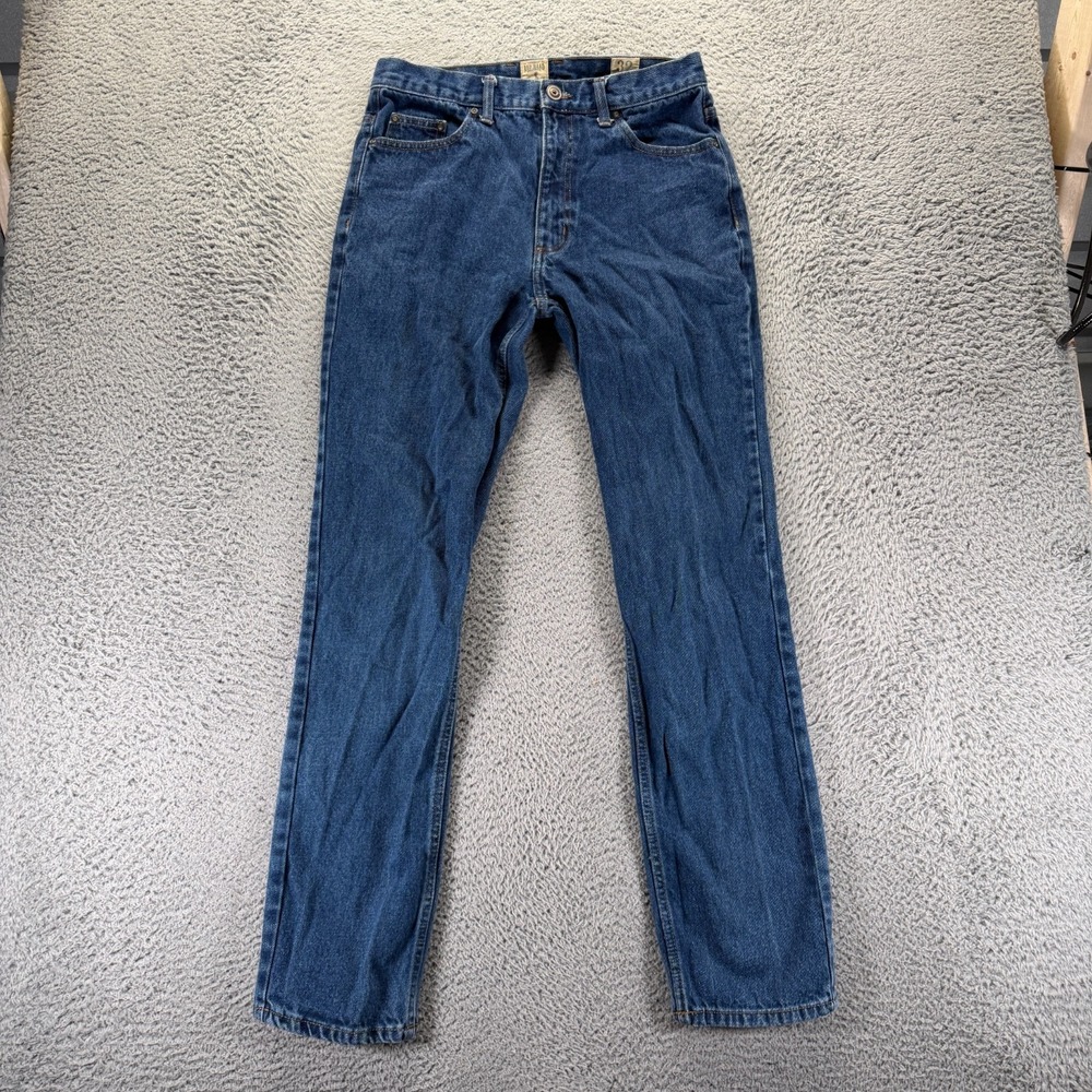 RedHead Jeans Men's 32x34 Blue Cotton Denim Straight Leg Workwear Travel Utility